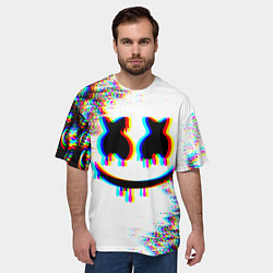 Футболка оверсайз мужская MARSHMELLOW GLITCH, цвет: 3D-принт — фото 2