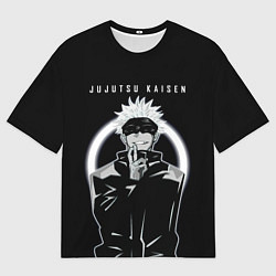 Футболка оверсайз мужская Годжо Сатору Магическая битва, цвет: 3D-принт