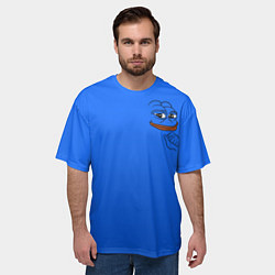 Футболка оверсайз мужская Лягушка мем, цвет: 3D-принт — фото 2