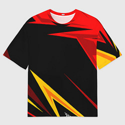 Мужская футболка оверсайз Уникальные линии