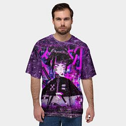 Футболка оверсайз мужская Cyberpunk Samurai Anime, цвет: 3D-принт — фото 2
