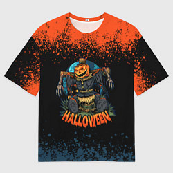 Футболка оверсайз мужская Пугало из тыквы, цвет: 3D-принт