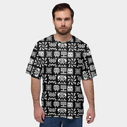 Футболка оверсайз мужская Geometry Dash: Cubes, цвет: 3D-принт — фото 2