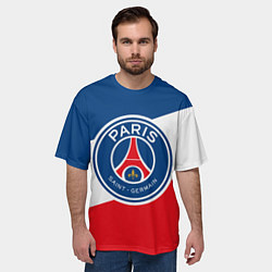Футболка оверсайз мужская Paris Saint-Germain FC, цвет: 3D-принт — фото 2