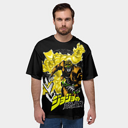 Футболка оверсайз мужская Дио Брандо - JoJos Bizarre Adventure, цвет: 3D-принт — фото 2
