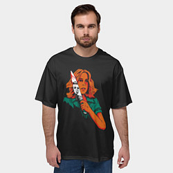 Футболка оверсайз мужская Лори Хэллоуин, цвет: 3D-принт — фото 2