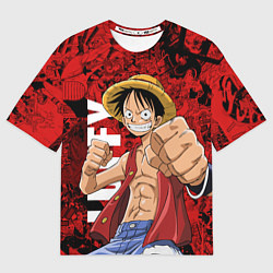 Футболка оверсайз мужская Манки Д Луффи, One Piece, цвет: 3D-принт