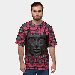 Футболка оверсайз мужская ВЕДУЩИЙ С ОХРАННОЙ GUARDS, цвет: 3D-принт — фото 2