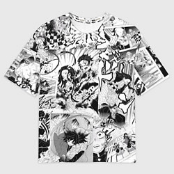 Футболка оверсайз мужская Клинок, рассекающий демонов, МАНГА, цвет: 3D-принт