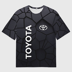 Футболка оверсайз мужская Toyota 3D плиты, цвет: 3D-принт