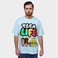 Футболка оверсайз мужская Toca Life: Logo, цвет: 3D-принт — фото 2