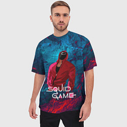 Футболка оверсайз мужская Сериал Squid game Игра в кальмара, цвет: 3D-принт — фото 2