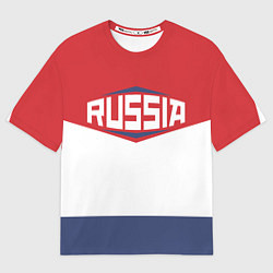 Футболка оверсайз мужская Russia, цвет: 3D-принт