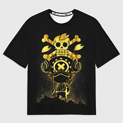 Мужская футболка оверсайз ONE PIECE ВАН ПИС GOLDEN