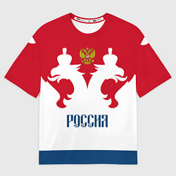 Футболка оверсайз мужская Russia Team, цвет: 3D-принт