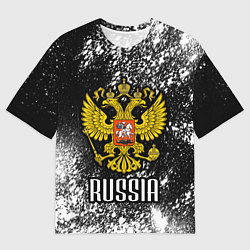 Футболка оверсайз мужская Russia, цвет: 3D-принт