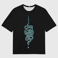 Футболка оверсайз мужская Вьющаяся змея, цвет: 3D-принт