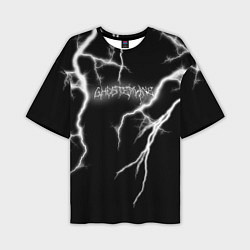 Мужская футболка оверсайз GHOSTEMANE Lightning Гостмейн Молния Надпись