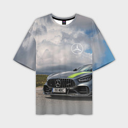 Мужская футболка оверсайз Mercedes V8 Biturbo Racing Team AMG