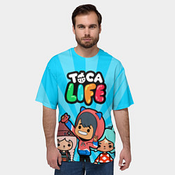 Футболка оверсайз мужская Toca Life: Friends, цвет: 3D-принт — фото 2
