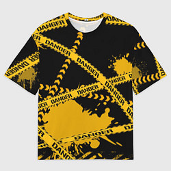 Футболка оверсайз мужская Лента DANGER, цвет: 3D-принт