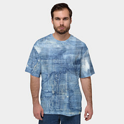 Футболка оверсайз мужская Джинсовые мазки, цвет: 3D-принт — фото 2
