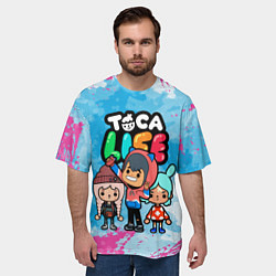 Футболка оверсайз мужская ТОКА БОКА ГЕРОИ ГРЫ КРАСКИ, цвет: 3D-принт — фото 2
