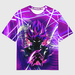 Мужская футболка оверсайз Гоку Блек Anime Dragon Ball Super Saiyan