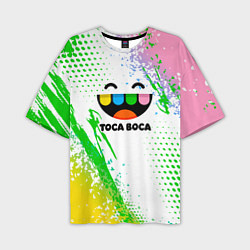 Футболка оверсайз мужская Toca Boca: Улыбашка, цвет: 3D-принт