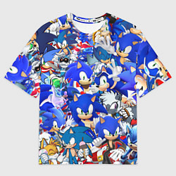 Мужская футболка оверсайз SONIC СИНИЙ ЁЖ СОНИК