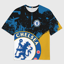Футболка оверсайз мужская ЧЕЛСИ CHELSEA GOLDEN LOGO, цвет: 3D-принт