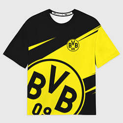 Футболка оверсайз мужская BORUSSIA BVB 09 LOGO, цвет: 3D-принт