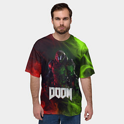 Футболка оверсайз мужская Doomguy Doom, цвет: 3D-принт — фото 2