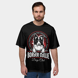 Футболка оверсайз мужская Бордер-Колли Border Collie, цвет: 3D-принт — фото 2