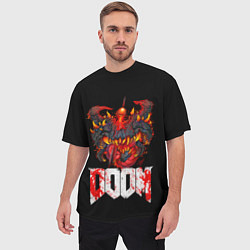 Футболка оверсайз мужская Какодемон Cacodemon Doom, цвет: 3D-принт — фото 2