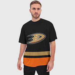 Футболка оверсайз мужская Anaheim Ducks Анахайм Дакс, цвет: 3D-принт — фото 2