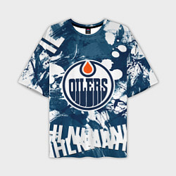 Мужская футболка оверсайз Эдмонтон Ойлерз Edmonton Oilers