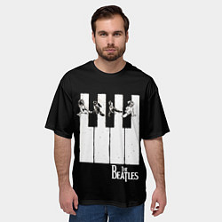 Футболка оверсайз мужская THE BEATLES ЗНАМЕНИТАЯ КАРТИНКА, цвет: 3D-принт — фото 2