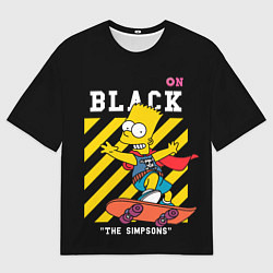 Футболка оверсайз мужская БАР И ЛИЗА СИМПСОНЫ х ON BLACK, цвет: 3D-принт