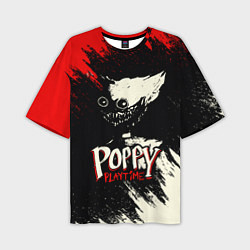 Футболка оверсайз мужская Poppy Playtime: Red & Black, цвет: 3D-принт