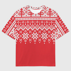 Мужская футболка оверсайз Knitted Pattern