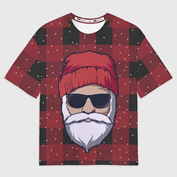 Мужская футболка оверсайз SANTA HIPSTER САНТА ХИПСТЕР