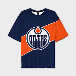 Футболка оверсайз мужская Эдмонтон Ойлерз Edmonton Oilers NHL, цвет: 3D-принт