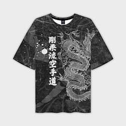 Мужская футболка оверсайз Токийский Дракон Иероглифы Dragon Japan