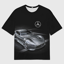 Футболка оверсайз мужская Mercedes-Benz motorsport black, цвет: 3D-принт