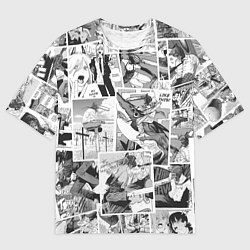 Мужская футболка оверсайз Chainsaw Man Человек-бензопила манга