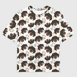 Мужская футболка оверсайз Такса Dachshund Dog