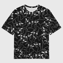 Мужская футболка оверсайз KIZARU HAUNTED FAMILY ПАТТЕРН