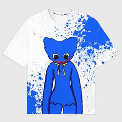 Футболка оверсайз мужская POPPY PLAYTIME BLUE ИГРА ПОППИ ПЛЕЙТАЙМ ХАГГИ ВАГГ, цвет: 3D-принт