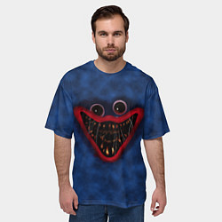 Футболка оверсайз мужская POPPY PLAYTIME - ЛИЦО ХАГГИ ВАГГИ, цвет: 3D-принт — фото 2